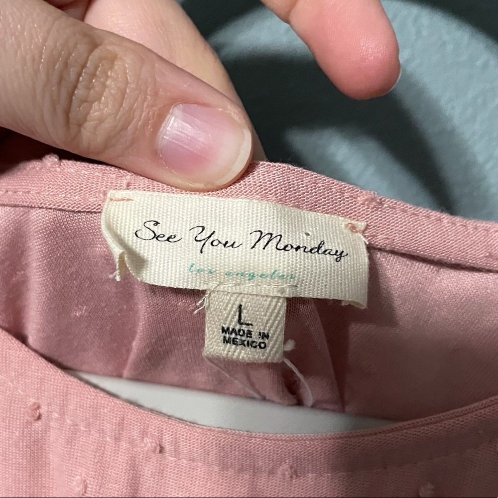 NEW See You Monday Pink Tie Strap Mini Dress - Picture 5 of 7